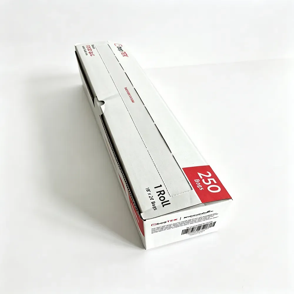 transparent plastic bag roll
