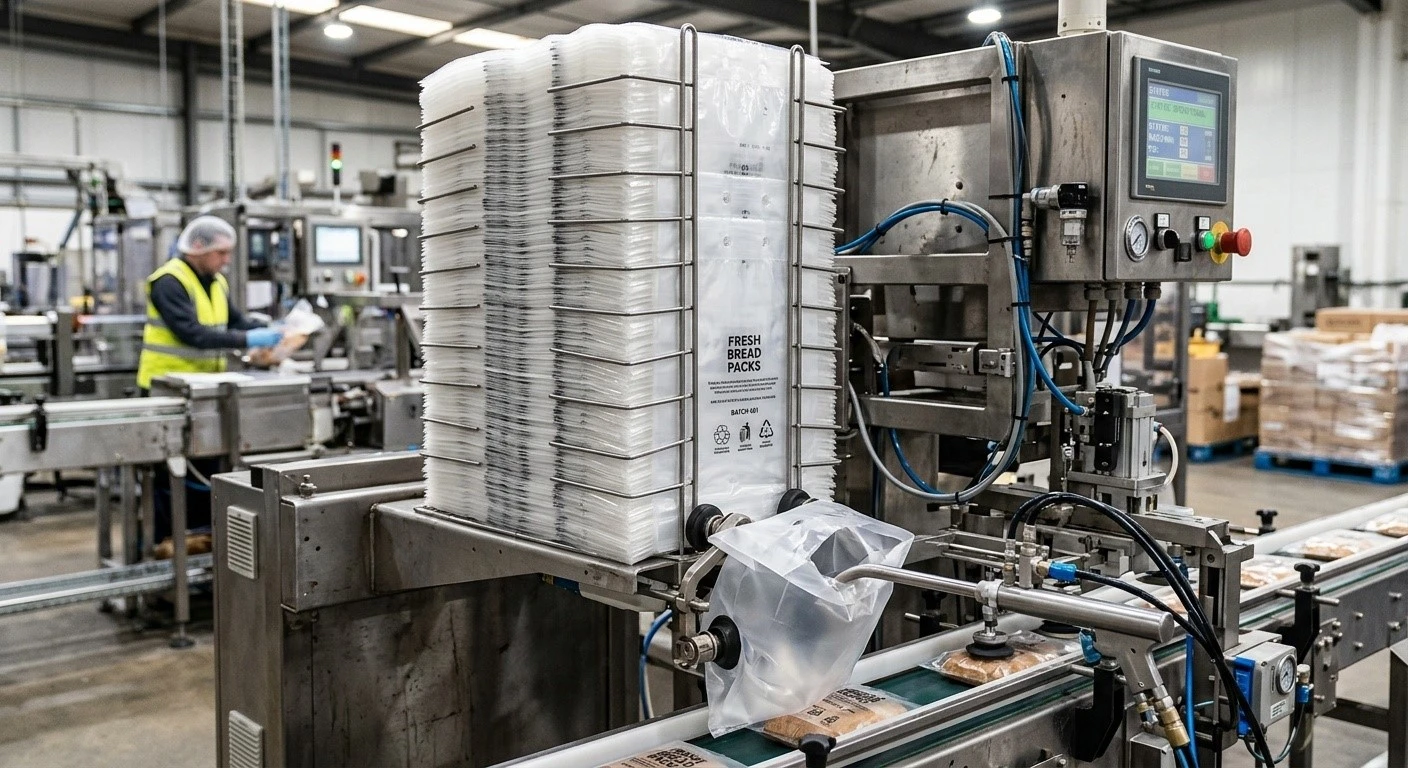 Wicket bags on automated packaging machine from reliable wholesale supplier Wicket bags on automated packaging machine from reliable wholesale supplier