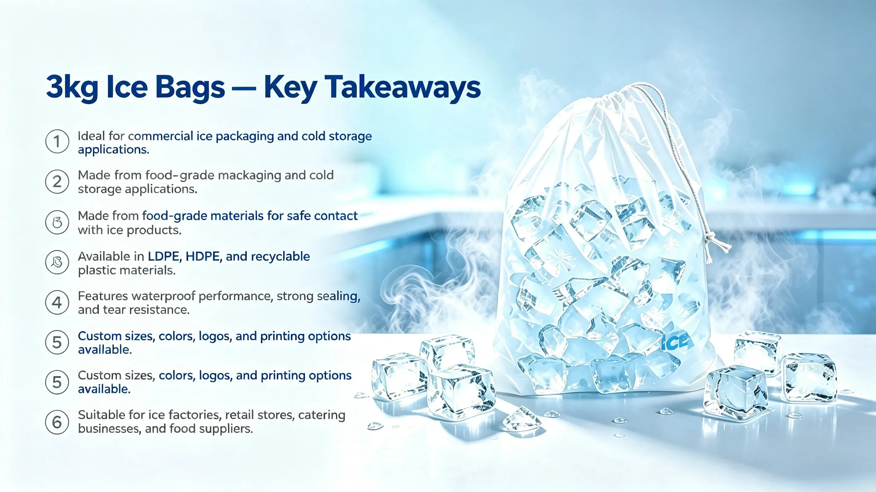 3kg Ice Bags Key Takeaways 3kg Ice Bags Key Takeaways