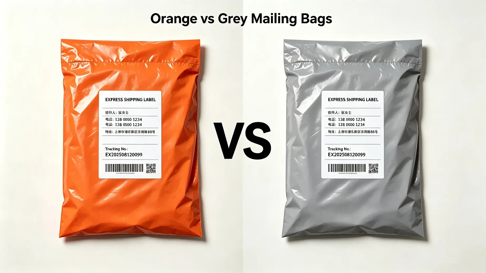 Orange Mailing Bags Vs Gray Shipping Bags Orange Mailing Bags Vs Gray Shipping Bags
