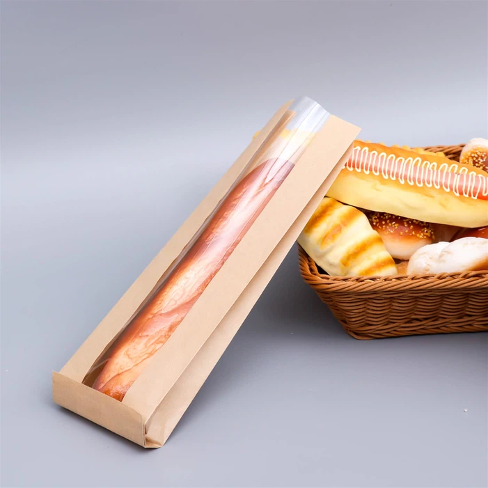 Kraft Paper Baguette Window Packaging Bag Kraft Paper Baguette Window Packaging Bag